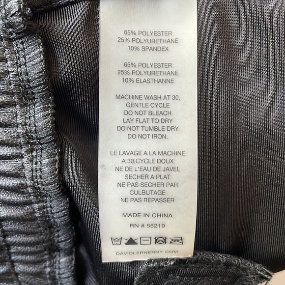 David Lerner Faux Leather Jogger Pants - Picture 8 of 8